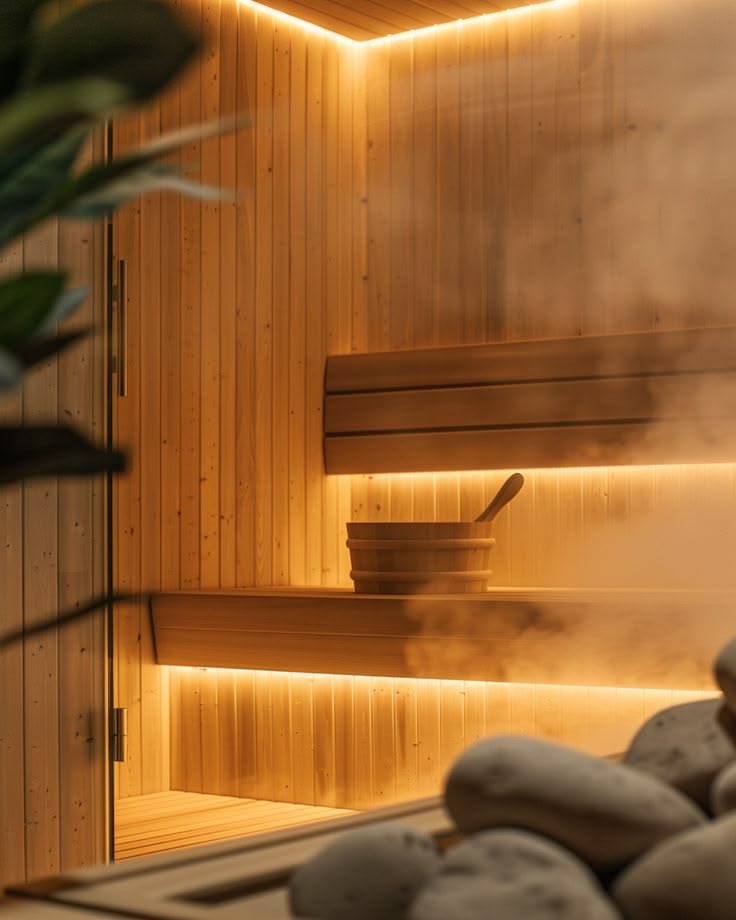 Wellness Suite Sauna Cold Plunge Bloom